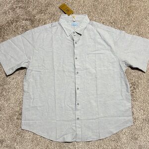 Men's Classic Gray Short Sleeve Button Down Shirt